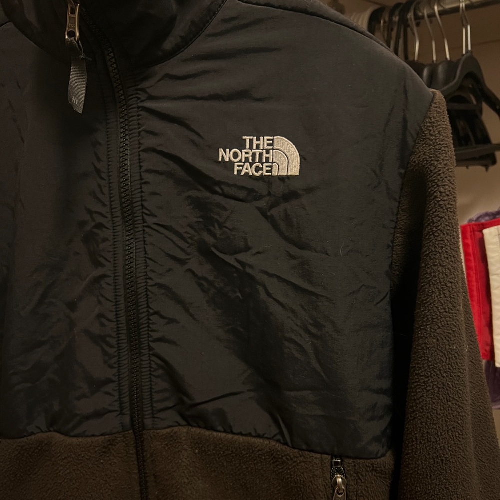 BROWN THE NORTH FACE FLEECE JACKET